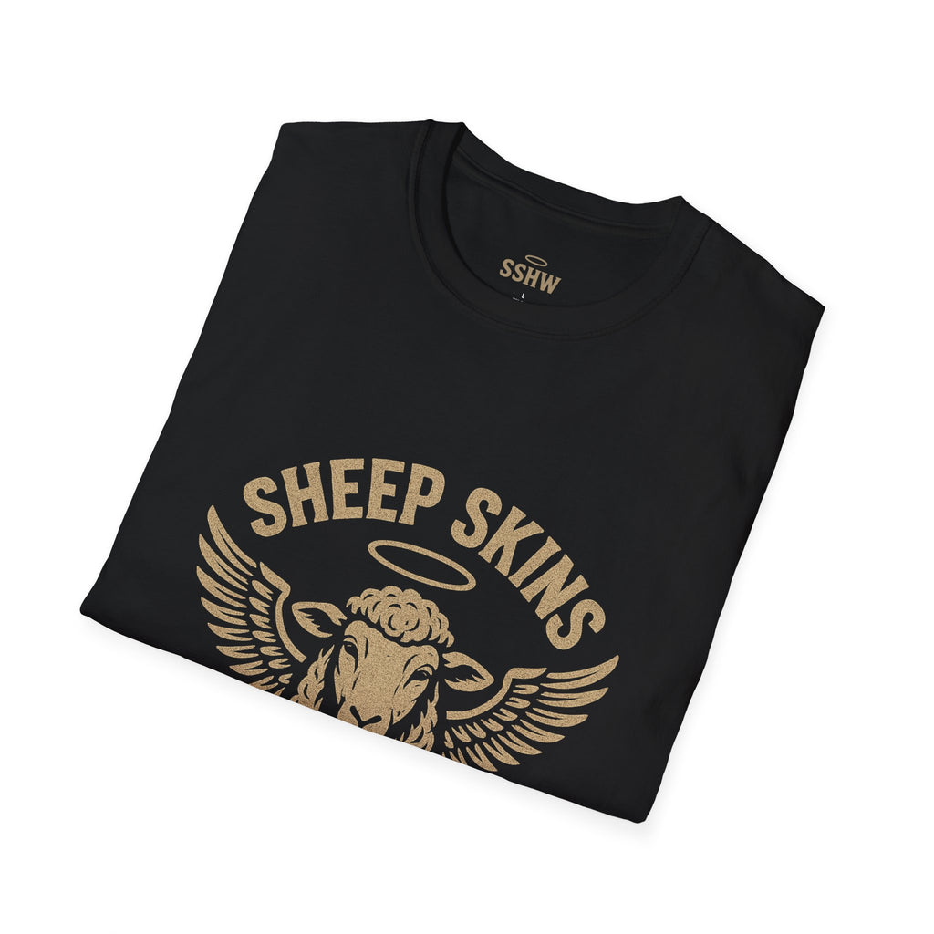 Genesis Line - Sheep Skins Holy Wear T-Shirt — Vintage Angelic Ram Graphic(unisex)