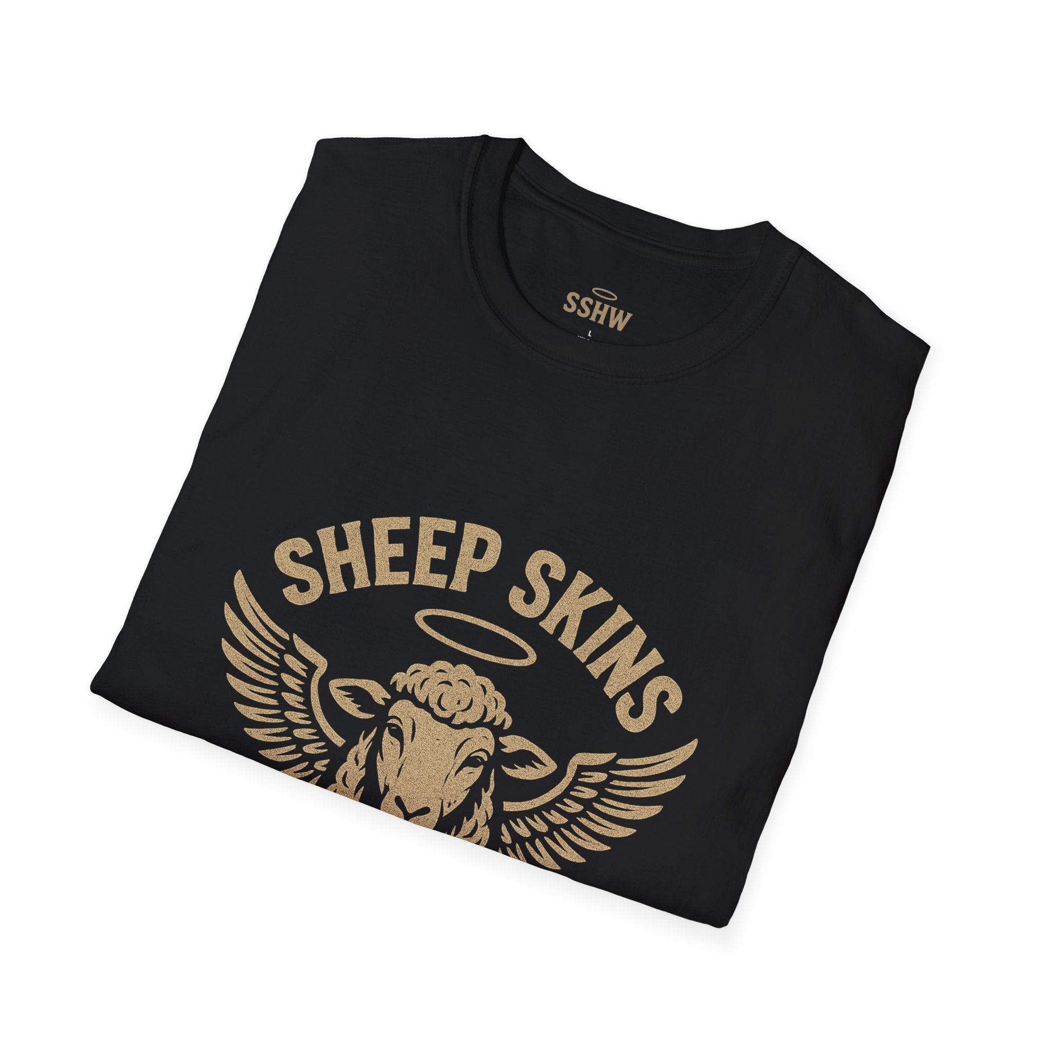 Genesis Line - Sheep Skins Holy Wear T-Shirt — Vintage Angelic Ram Graphic(unisex)